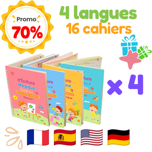 Pack "MagiLangues" - 4 cahiers X 4 Langues